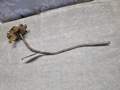 Long Stem Brass Rose