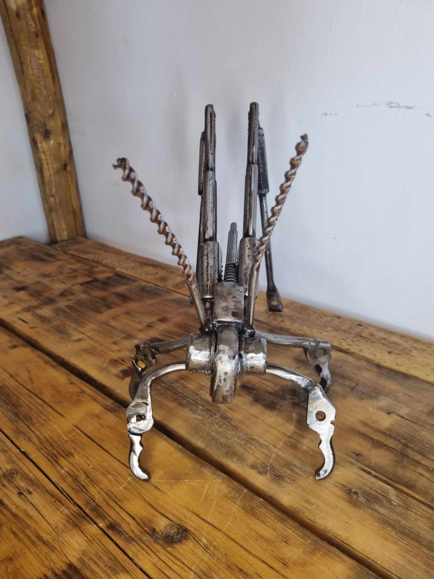 Upcycled Large Cricket Sculpture