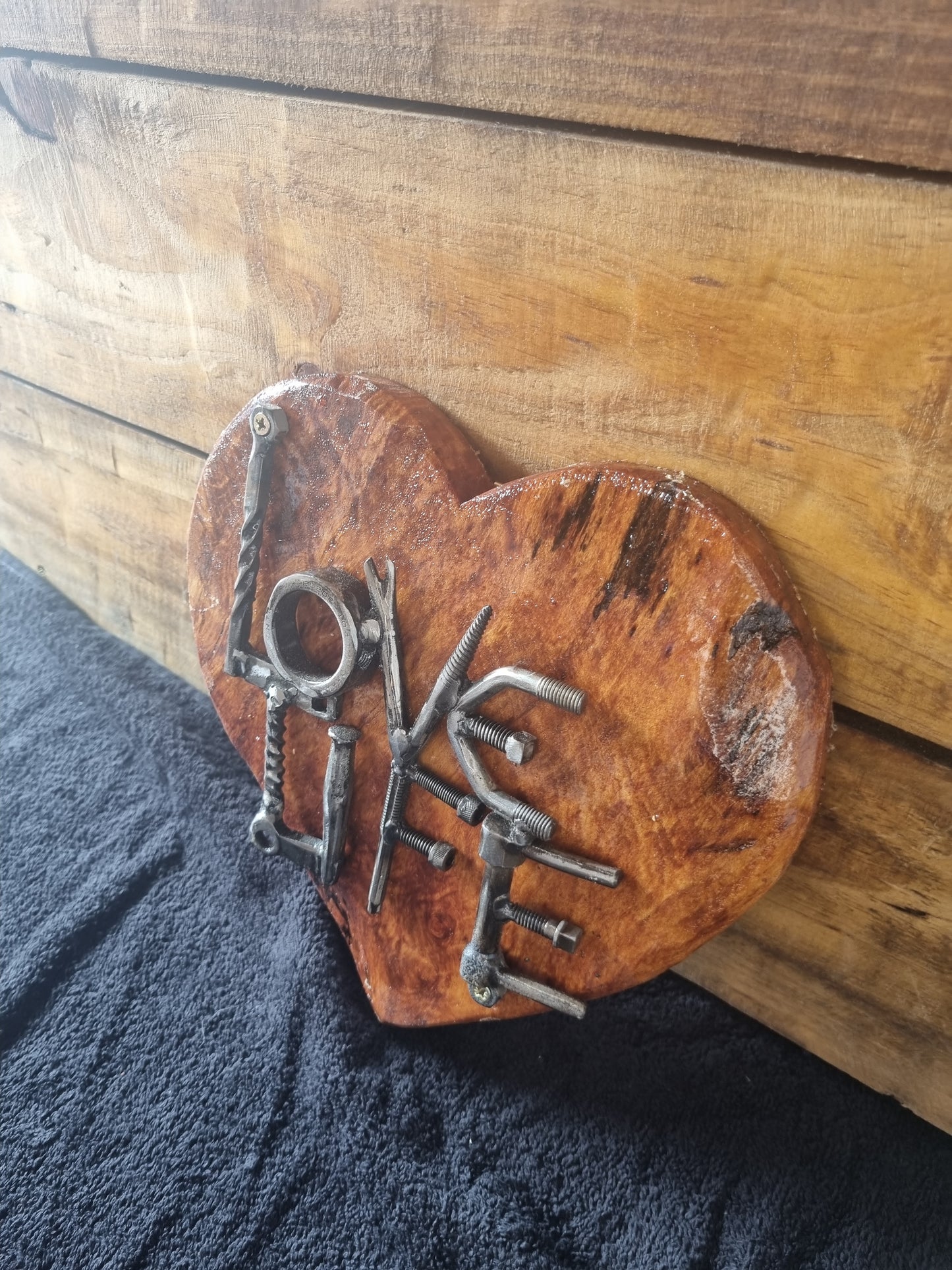 “Love Life” Wooden Heart – 28 x 28 x 2.5 cm