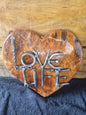 “Love Life” Wooden Heart – 28 x 28 x 2.5 cm