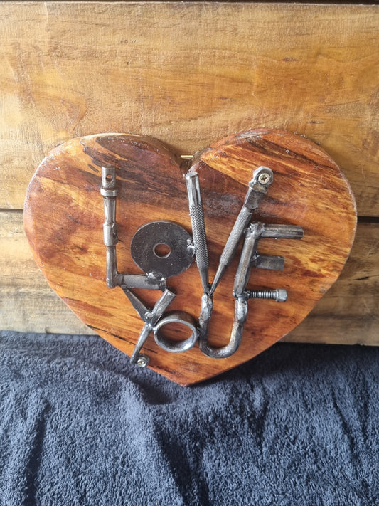 “Love You” Wooden Heart