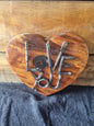 “Love You” Wooden Heart