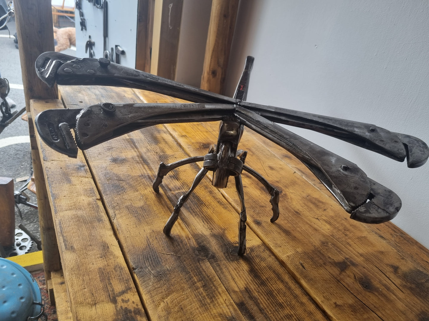 Large Upcycled Dragonfly Sculpture