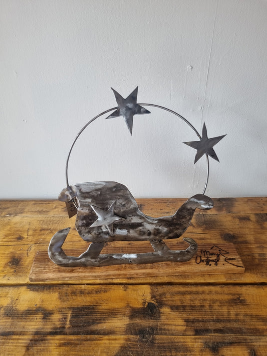 Upcycled Sleigh Sculpture
