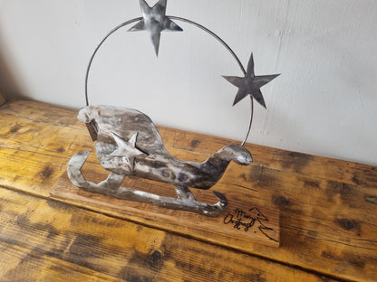 Upcycled Sleigh Sculpture