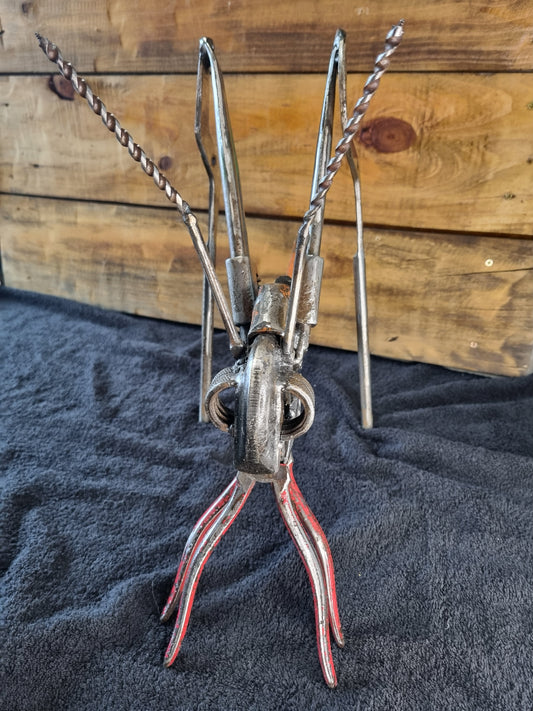 Upcycled Large Cricket Sculpture