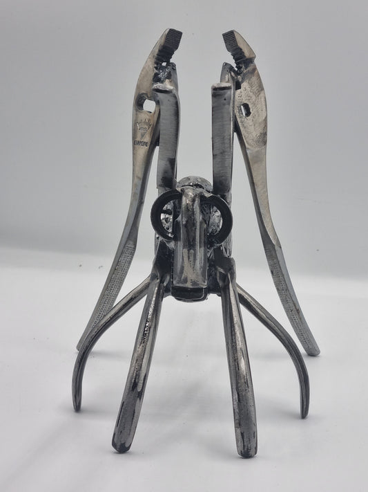 Upcycled Metal Grasshopper Sculpture