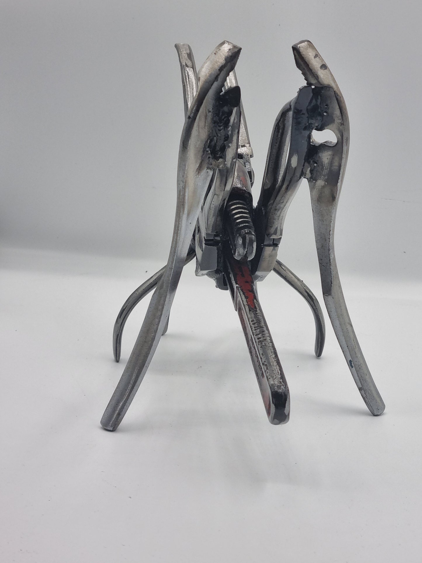 Upcycled Metal Grasshopper Sculpture