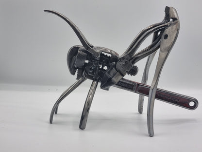 Upcycled Metal Grasshopper Sculpture