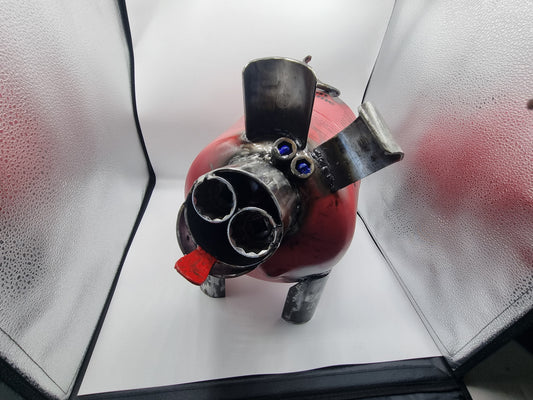 Penelope Pig – Upcycled Metal Pig Sculpture