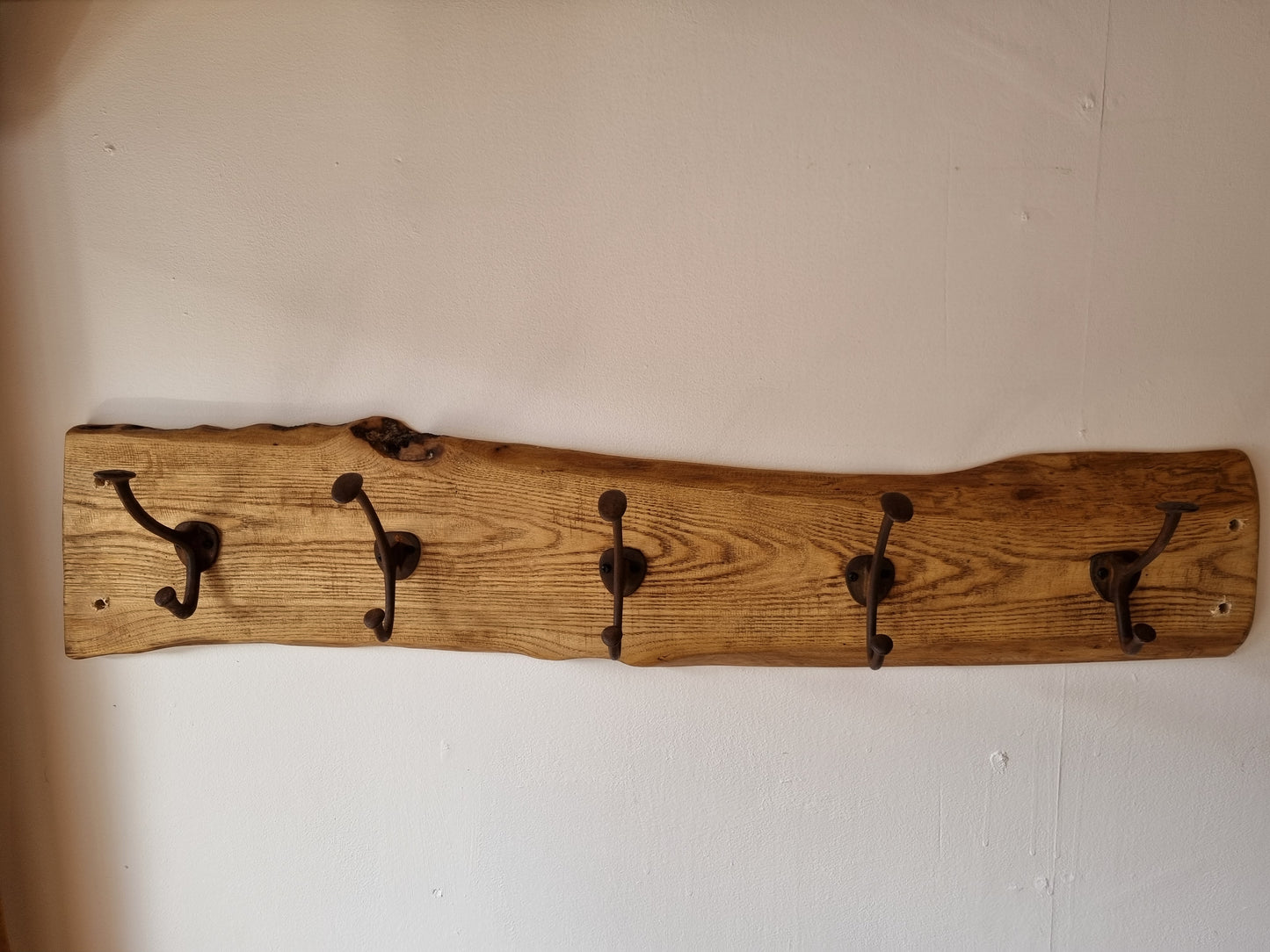 Rustic Reclaimed Wood Coat Hook Rack