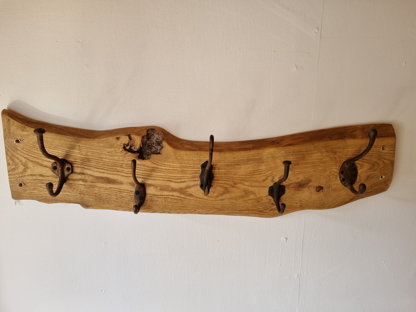 Rustic Reclaimed Wood Coat Hook Rack