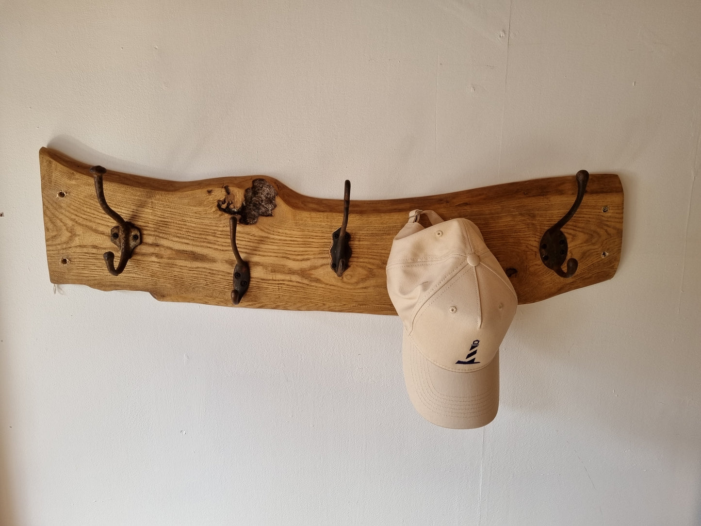 Rustic Reclaimed Wood Coat Hook Rack