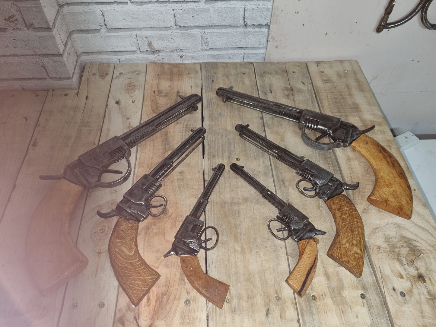 Small Reclaimed Metal Gun Sculpture