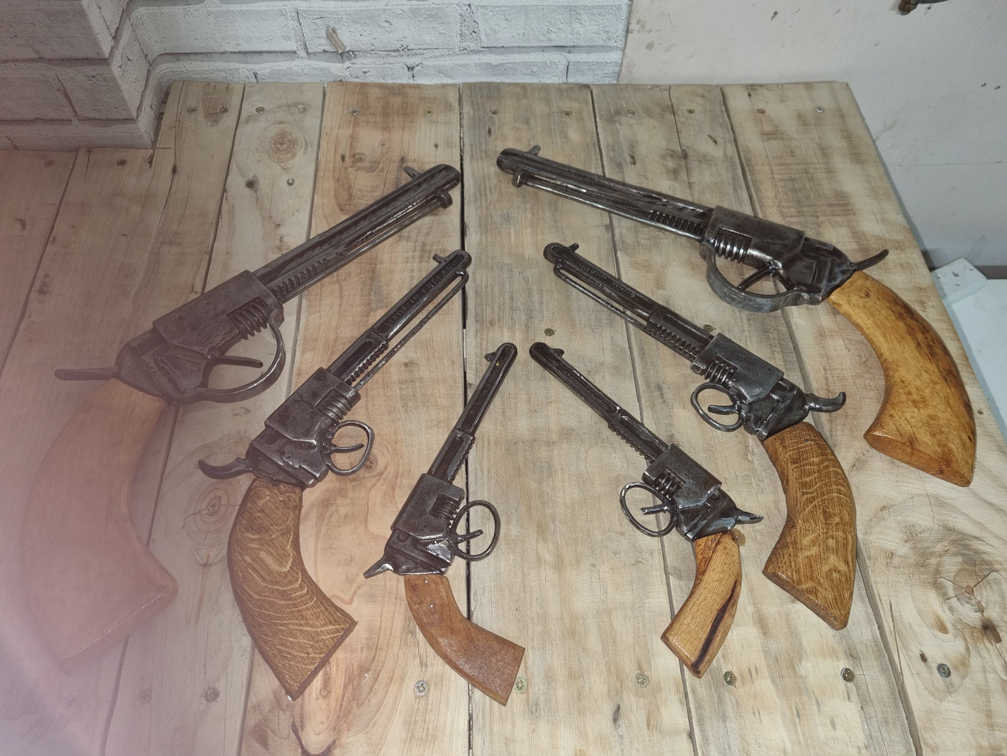 Small Reclaimed Metal Gun Sculpture