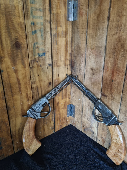 Large Reclaimed Metal Gun Sculpture