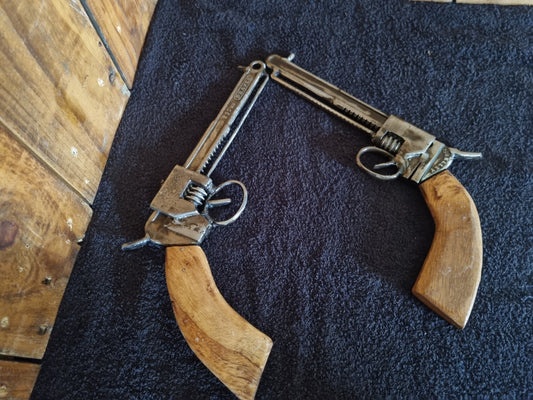 Small Reclaimed Metal Gun Sculpture